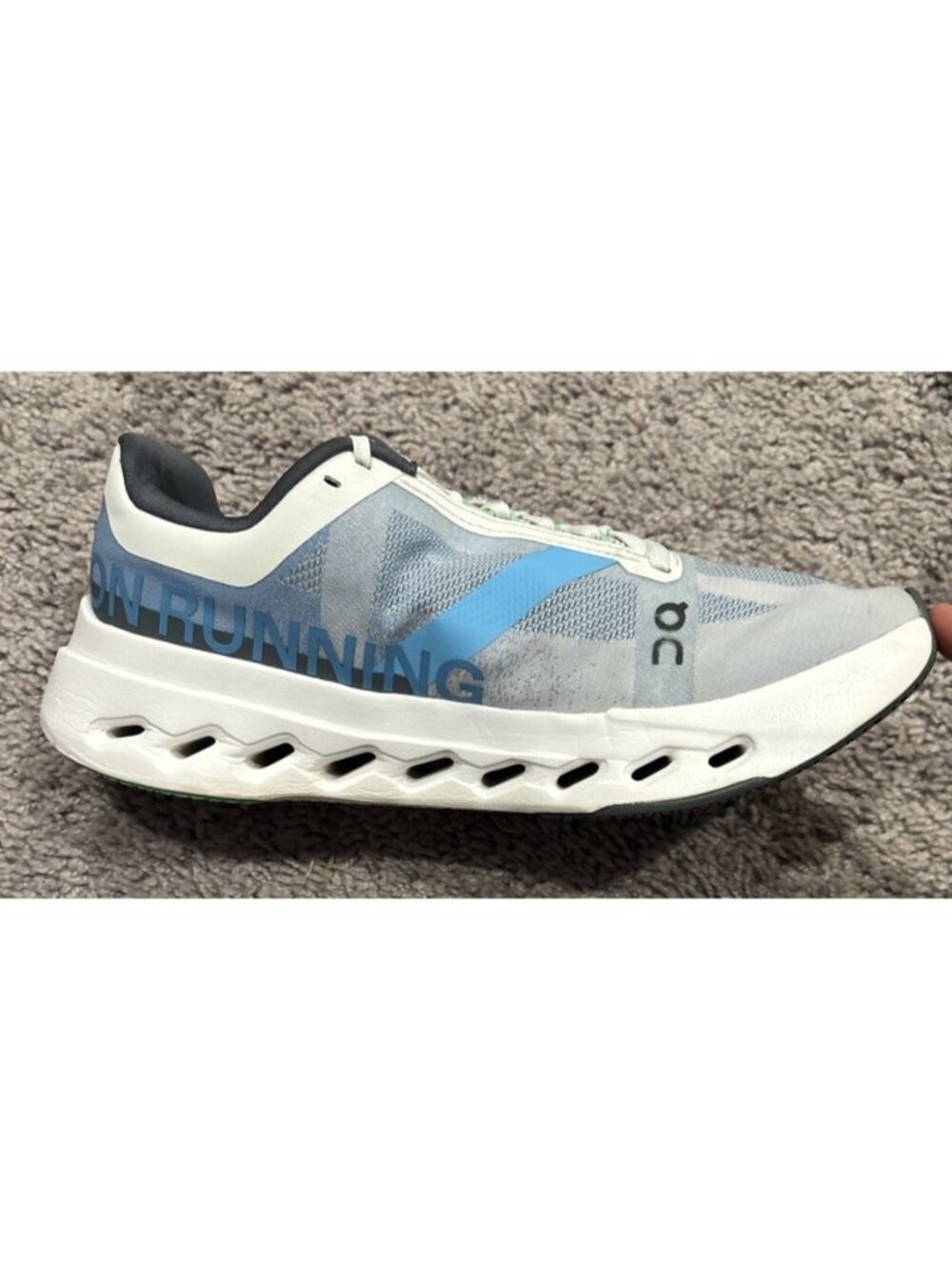 On Cloudsurfer Next Shoes Womens Size 8 Niagara White Blue Running Athletic